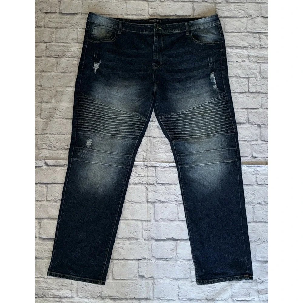 Southpole Distressed Denim Moto Stretch Jeans Mens Size 44x32